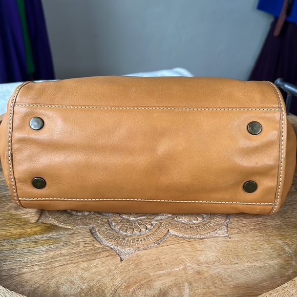 KENNETH COLE New York Camel Tan Leather Studded Bag - Picture 6 of 16